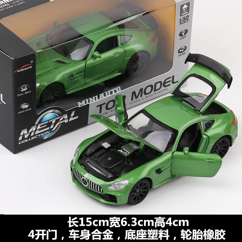 3222BL with box 1:32 Сплав Ben AMG GT Licht литая под давлением модель автомобиля MINIAUTO оттягивающиеся транспортные средства Blinkende игрушки для детей игрушки для Junge - Цвет: 3222BL with box