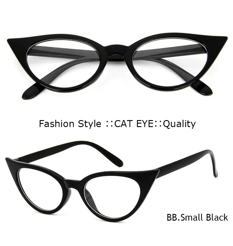 BB Small Black IVSTA винтажные женские очки кошачий глаз женские очки прозрачные оправа роскошный бренд дизайн оправа для очков очки от близорукости - Цвет оправы: BB Small Black