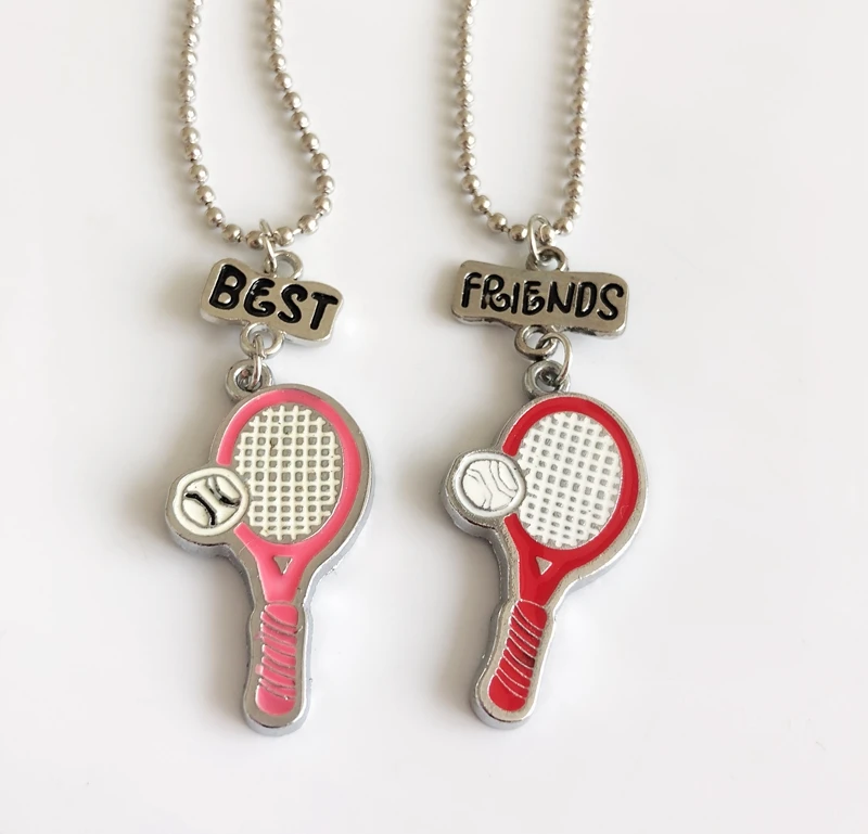 Новая мода 1 набор симуляция теннисная подвеска в виде ракетки Ожерелье Лучшие