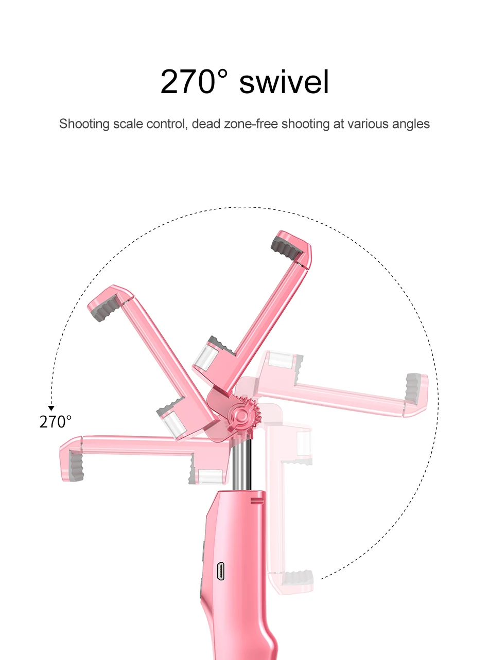 Селфи-палка Baseus, Bluetooth, монопод со светодиодной вспышкой, заполняющий светильник, зеркало заднего вида, селфи-Палка для телефонов iPhone, samsung, Xiaomi, Android