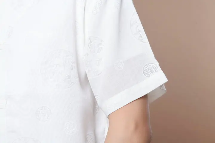 Высокое качество короткий рукав Мужская китайская Туника Одежда китайский