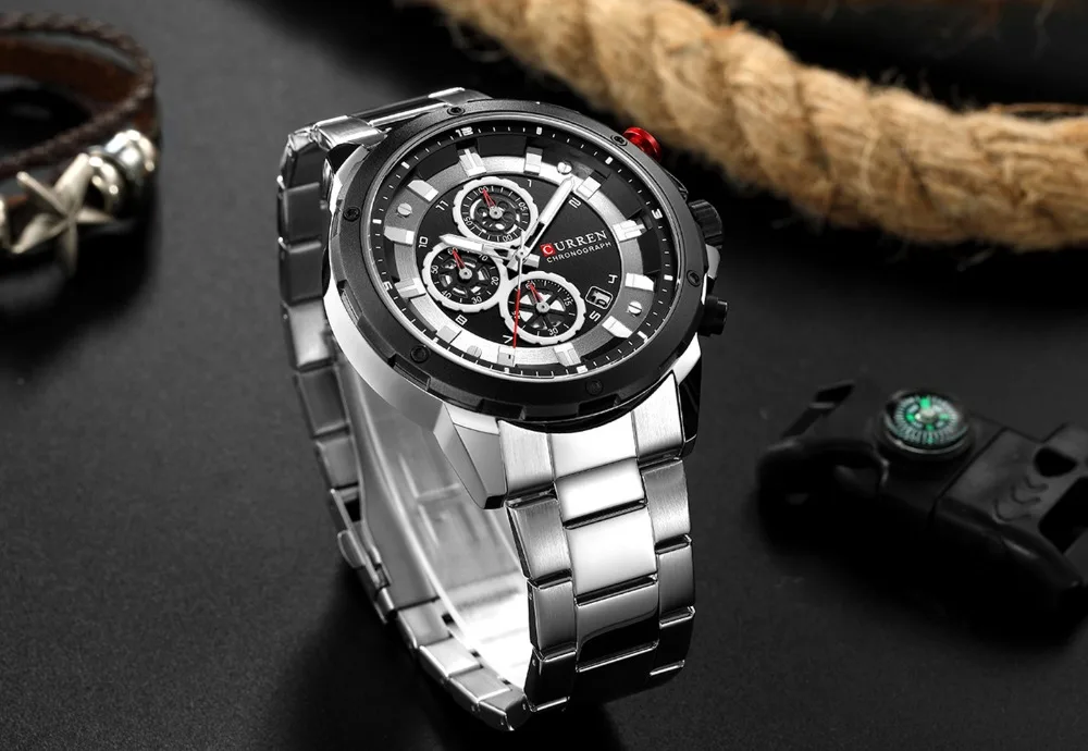 CURREN Relogio Masculino роскошные Брендовые мужские часы с автоматической сменой даты хронограф кварцевые часы мужские золотые повседневные спортивные военные наручные часы