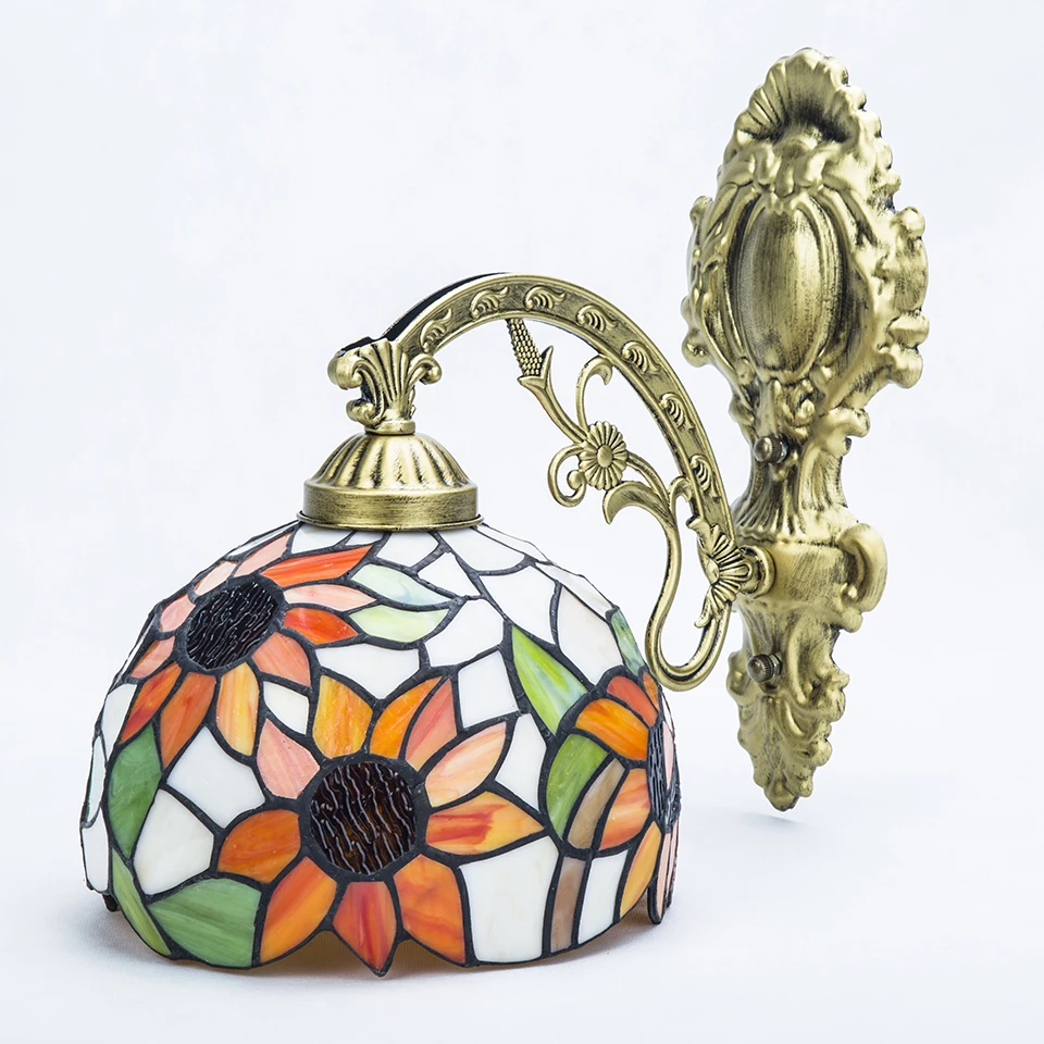 Dia.20cm Mirror Bathroom Bedroom Bedside Glass Wall Lamp Balcony Sunflower Porch Corridor Lighting Free Shipping | Лампы и освещение