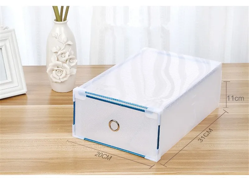 1 шт. Экологичная для обуви Коробка Для Хранения Чехол прозрачная пластиковая