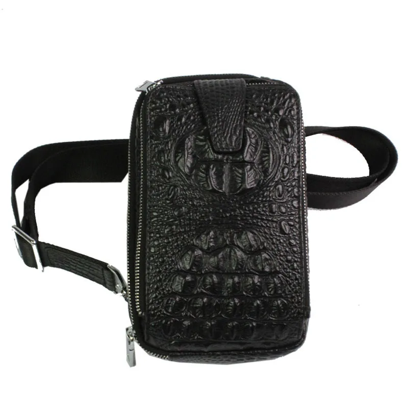 Для мужчин сначала Слои коровьей Крокодил зерна Слинг Грудь Back Pack Путешествия