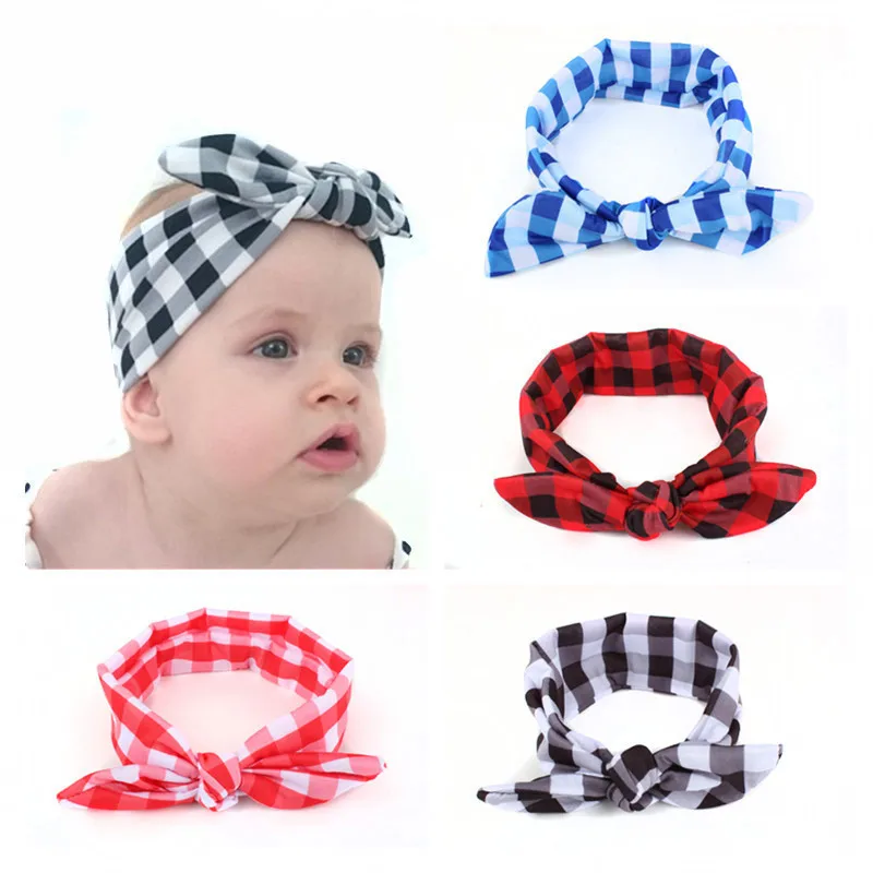 VTOM Baby Headwear Hair Accessory Kids Plaid Headbands Headband Newborn Girls With Quality Assurance | Детская одежда и обувь