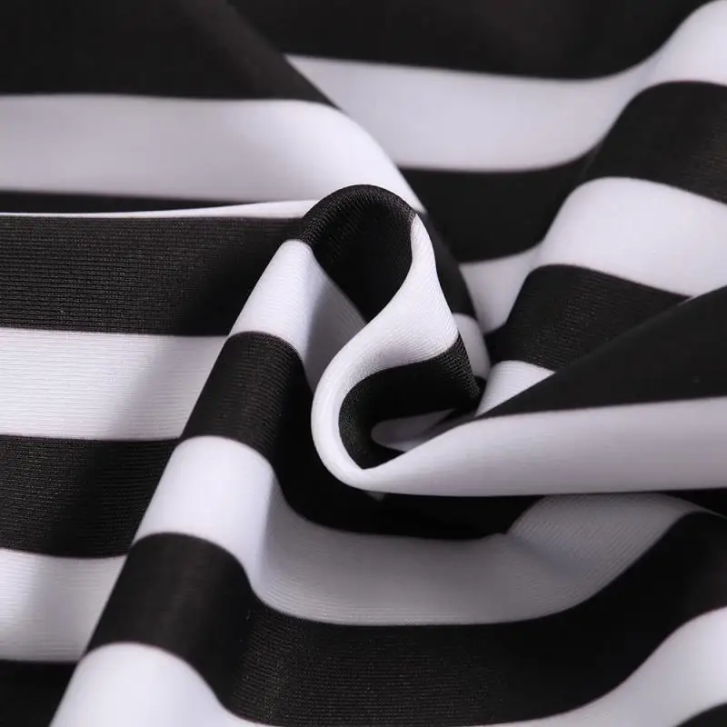 Классический купальник в черно-белую полоску одинаковые купальники для семьи