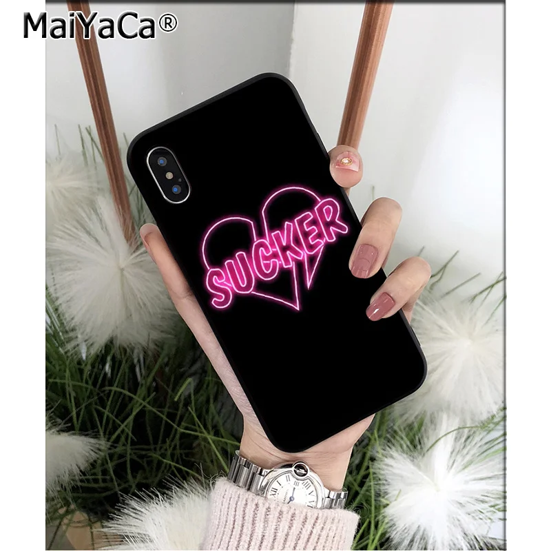 MaiYaCa черный мягкий чехол из ТПУ с разбитым сердцем для Apple iPhone 8 7 6 6S Plus X XS MAX 5 5S SE