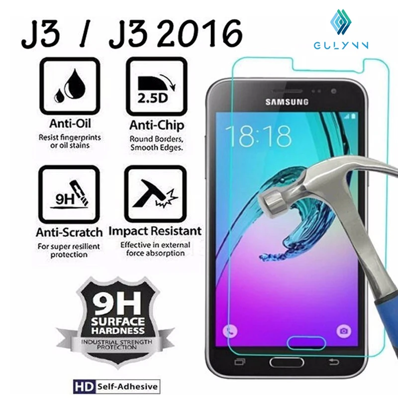 100% пленка из настоящего закаленного стекла для samsung 2016 J1 J2 J3 J5 J7 Защитное стекло