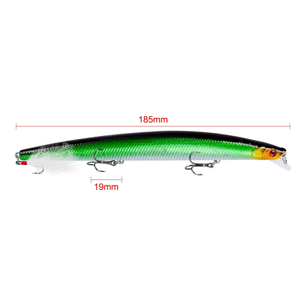 1PCS 18.5cm 22g Wobbler Fishing Lure Big Minnow Crankbait Peche Bass Trolling Artificial Bait Pike Carp Kosadaka | Спорт и