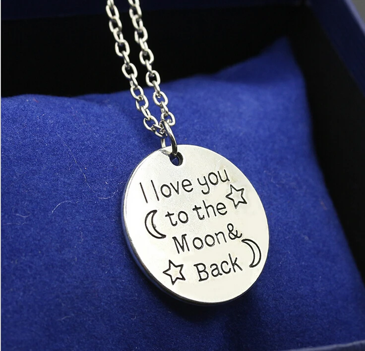 Лучшие друзья цепочка с подвеской I Love You to the Moon and Back ожерелье ручной работы