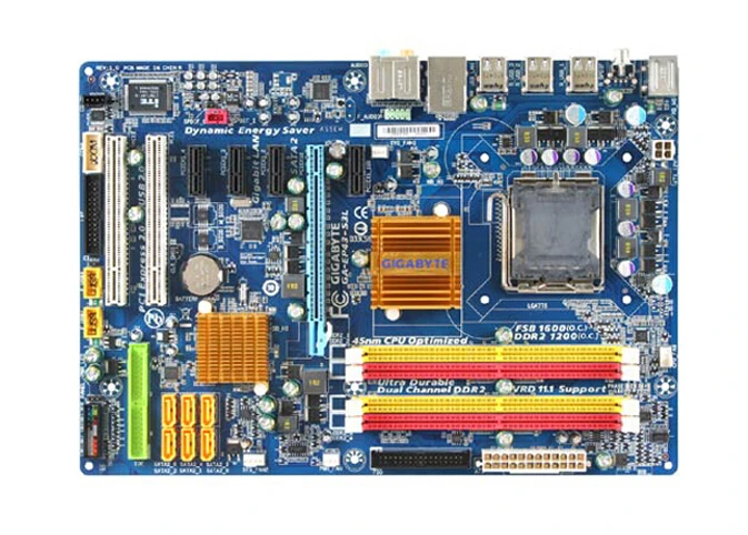 Оригинальная материнская плата для gigabyte GA EP43 S3L LGA 775 DDR2 системная 16 Гб P43