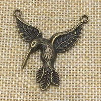 10pcs hummingbird charms antique bronze color diy jewelry making handmade crafts