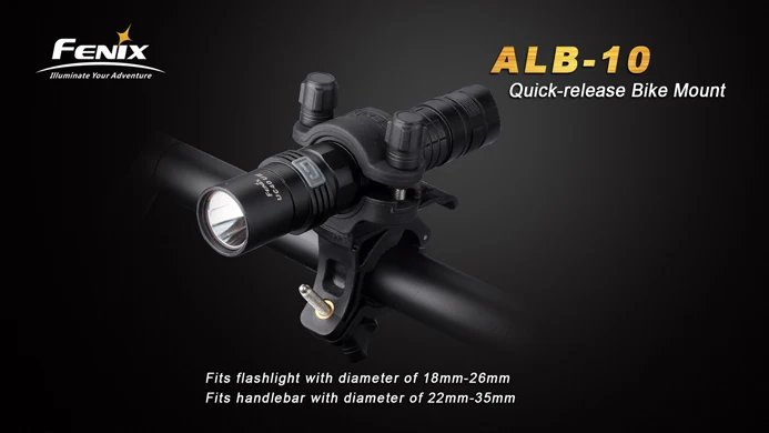 

Fenix ALB-10 Quick-Release 18-26mm Flashlight Torch Bike Bicycle Cycling Riding Mount