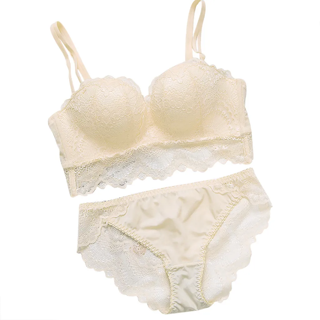 Женское нижнее белье размера плюс Комплект бюстгальтеров сексуальный кружевной
