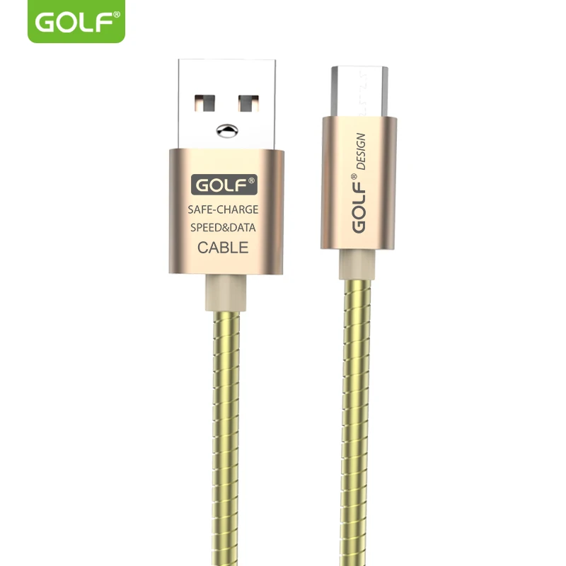 GOLF 1m Metal Helix Tube Fast Charging Micro USB Data Sync Charger Cable For Samsung S6 S7 Edge LG G3 G4 V10 Redmi 4 5 6 Note 5A | Мобильные