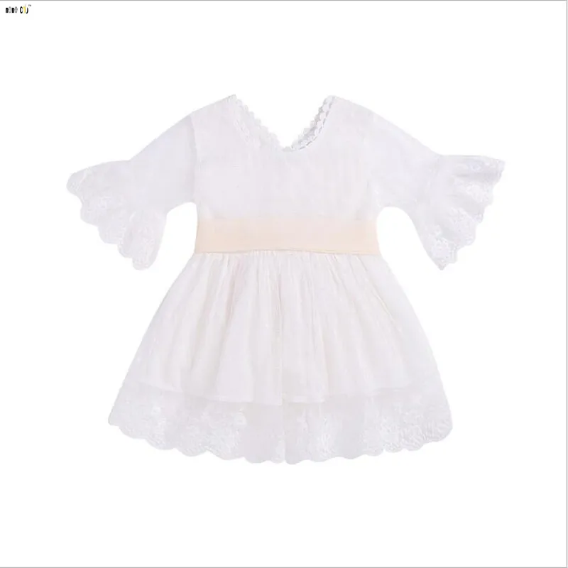 Платье для девочек летнее платье с бантом детей принцессы без рукавов костюм