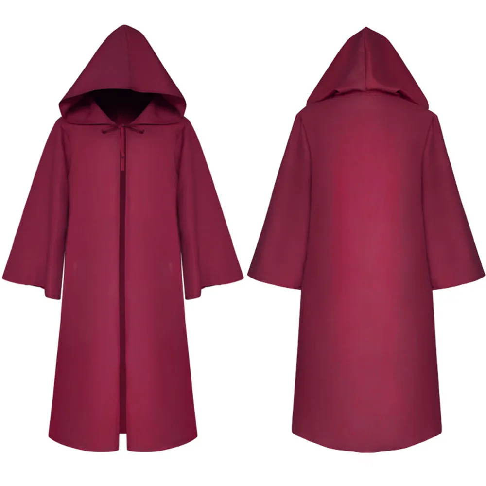 Halloween Death wizard Cloak Cosplay Costume Monk Hooded Robes Cape Friar Medieval Renaissance Priest Men kids adult men | Тематическая
