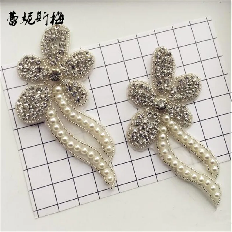 2 шт. аппликация для волос с жемчужинами и кристаллами | Дом сад