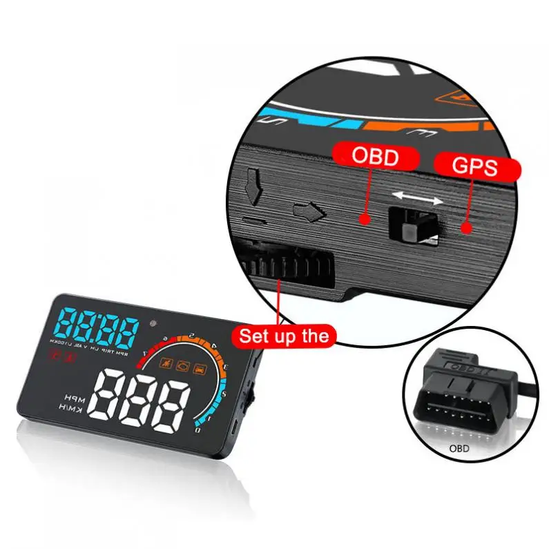 

Прочный D2500 3,5 дюймов HD Интеллектуальный Автомобильный дисплей с OBD и GPS двойной системой дисплей для автомобиля