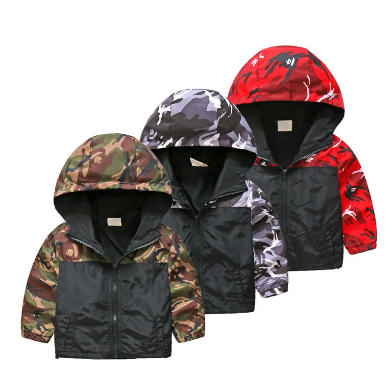 Boys Camouflage Jacket Autumn Winter Children Coats Sport Casual Kids Jackets Double-deck Waterproof Windproof JH009 |
