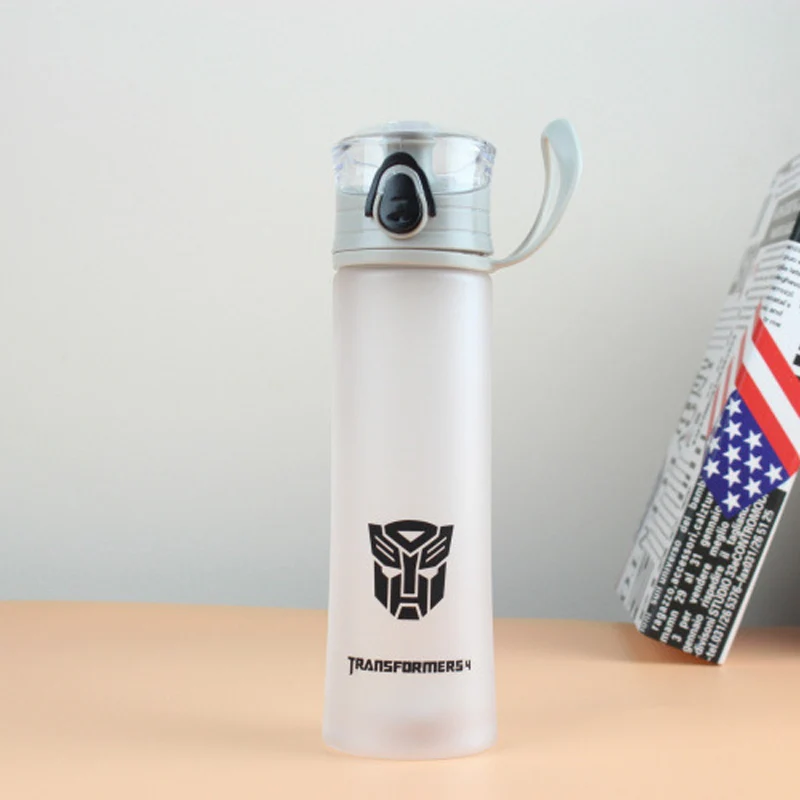 Новый мультфильм пластик портативный бутылка для воды человек паук Супермен