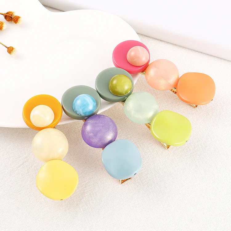 Модные Акриловые аксессуары для женщин и девушек элегантная заколка-пряжка