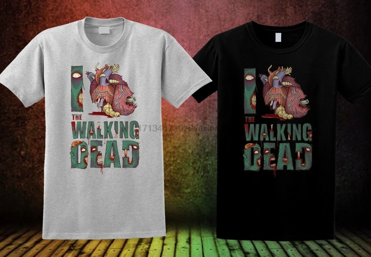 The Walking Dead TWD Tv Show Футболка мужская черно белая футболка с рисунком Мужская унисекс