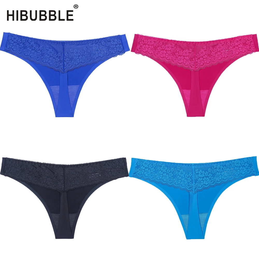 Кружевные сексуальные стринги HIBUBBLE бесшовные трусики танга женское нижнее белье