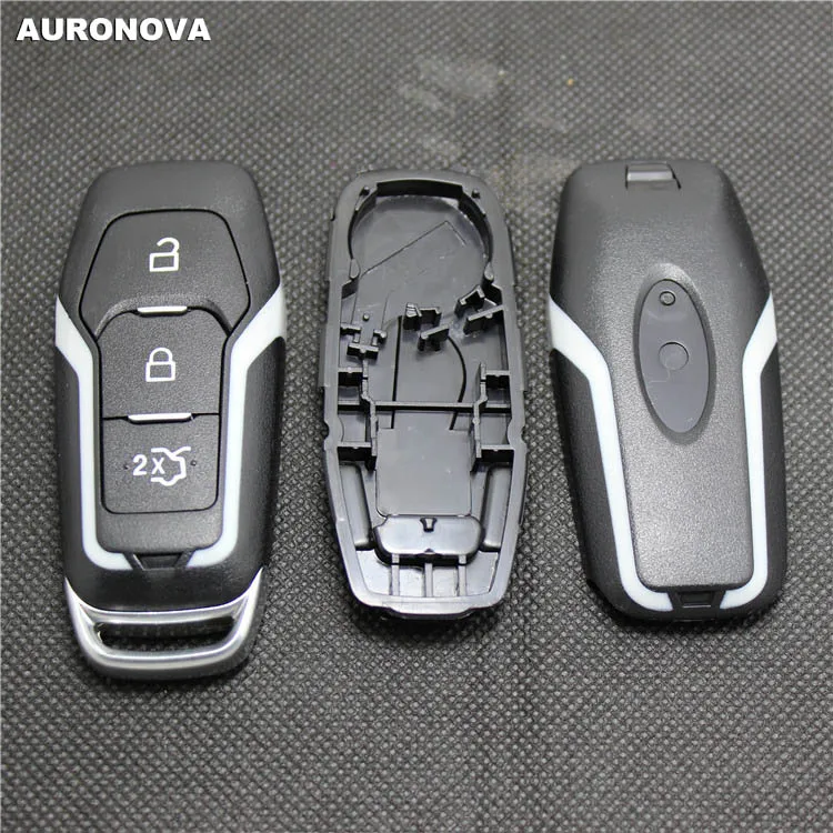 

AURONOVA New Replace Smart Key Shell for Ford Edge Mondeo 3 Buttons Remote Car Key Case