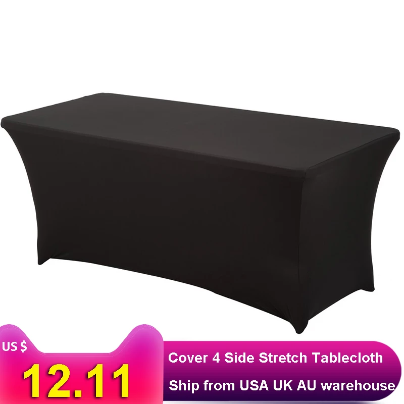 Белый спандекс лайкра домашний кухонный обеденный стол льняная ткань диджейские