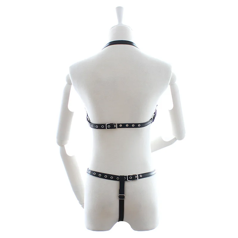 Женский кожаный корсет в стиле панк бондаж корсет-бюстье ремешок для груди