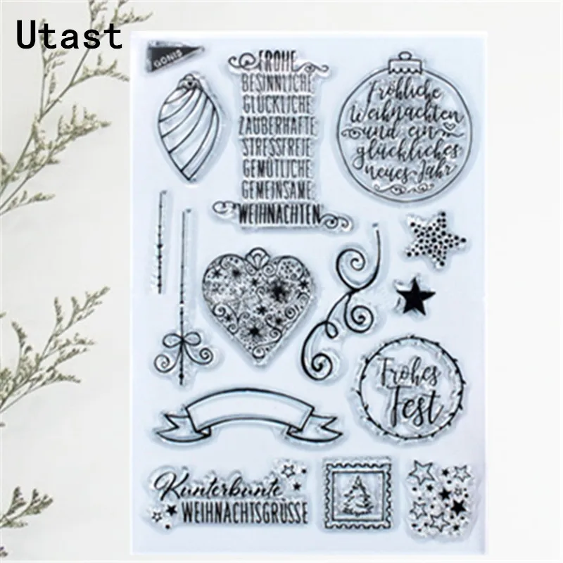 Любовь приветствия слова прозрачные силиконовые штампы/прозрачный резиновый