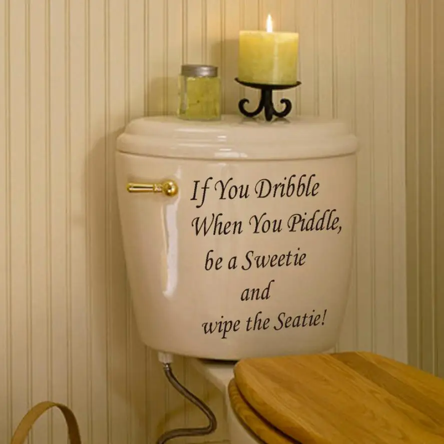 Home Decor Новая мода унитаза стены Стикеры винил Книги по искусству Ванная Комната