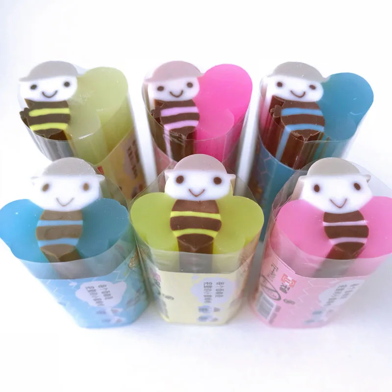 1 шт. резиновые ластики в виде пчелы | Канцтовары для офиса и дома