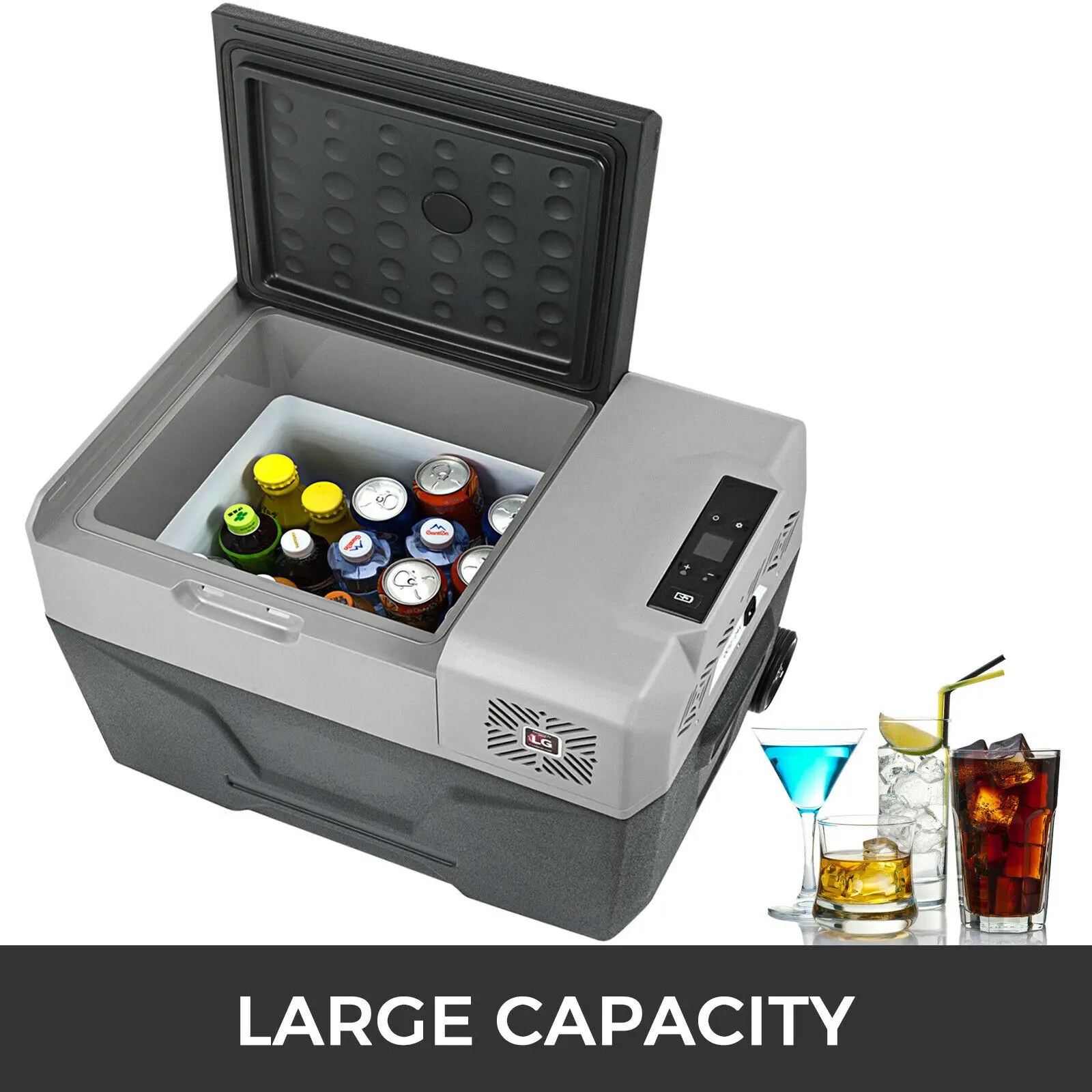 Portable Refrigerator 30 L Freezer With APP Controller Wheels LCD Display Car Compact Cooler Travel Refrigerator
