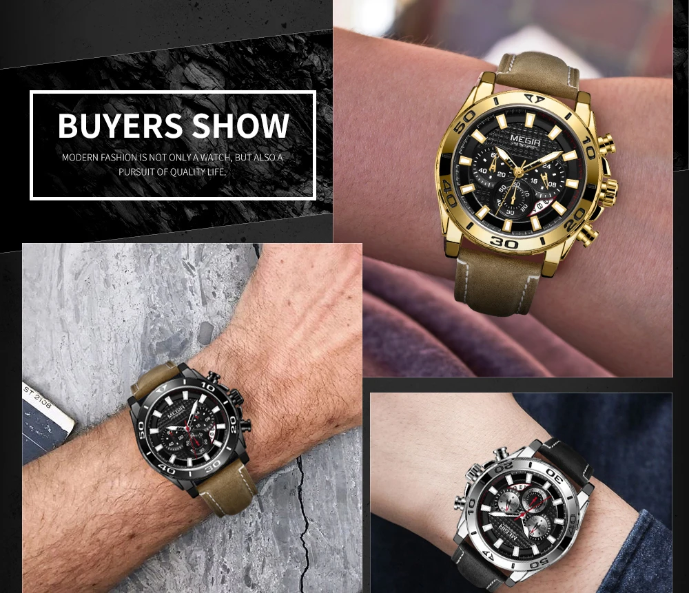 Reloj Hombre MEGIR мужские часы, Хронограф Спортивные мужские s часы лучший бренд класса люкс водонепроницаемые мужские часы Relogio Masculino