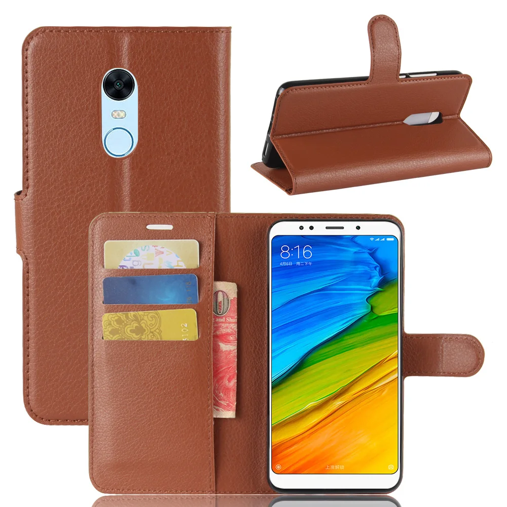 Чехол HM5plus для Xiaomi hongmi 5 Plus чехол-кошелек с отделением карт кожаный флип-кейс