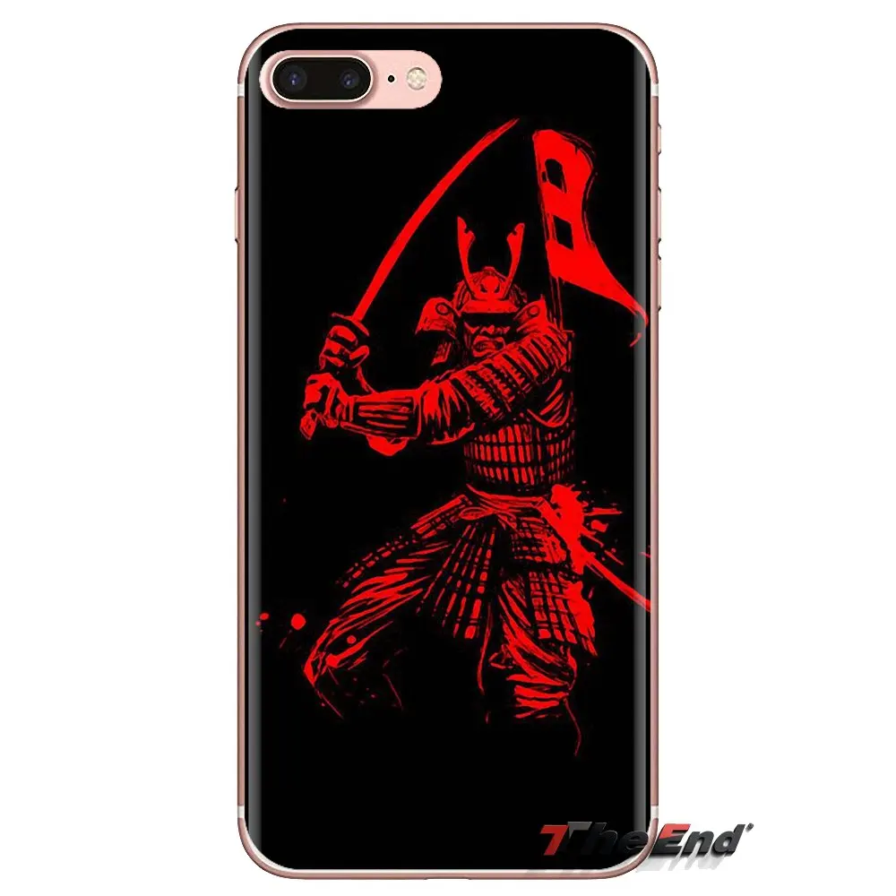 Мягкий ТПУ чехол для телефона Sakura Moon Samurai Anime мультфильм Samsung Galaxy S3 S4 S5 Mini S6 S7 Edge S8 S9