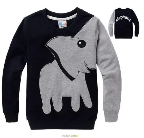 Kid Boys Animal Elephant T-Shirts Tops Sport Wear Jacket Sweatshirts Size 2-8 Y | Мать и ребенок