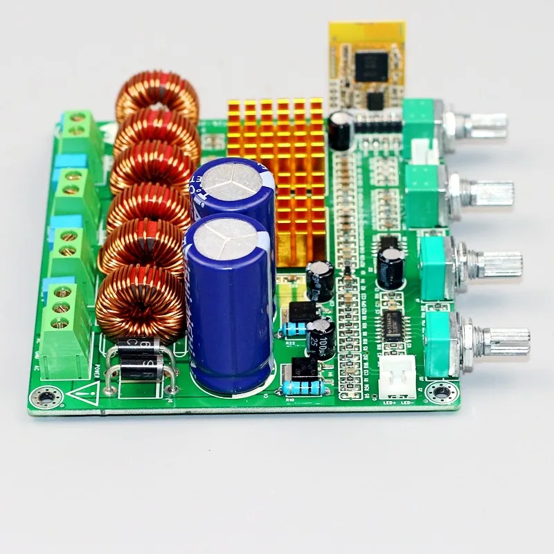 Bluetooth 4.0 receiver Digital 2.1 Class D HIFI Power Amplifier Board 3CH Super Bass Amp grade fever TPA3116D2 100w+50w+50w | Электронные