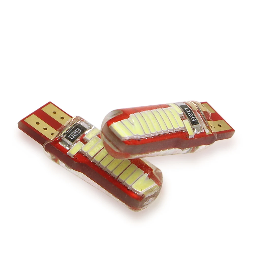 KEIN 100 шт. силиконовый 24smd 4014 холодный белый Светодиодный T10 W5W 194 501 168 автомобильный