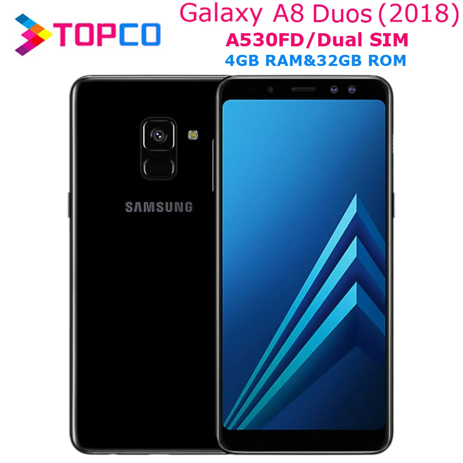 Samsung Galaxy A8 Duos() разблокированный Android Мобильный A530FD Восьмиядерный 4 Гб ОЗУ 32 Гб ПЗУ 5," двойной 16 МП NFC