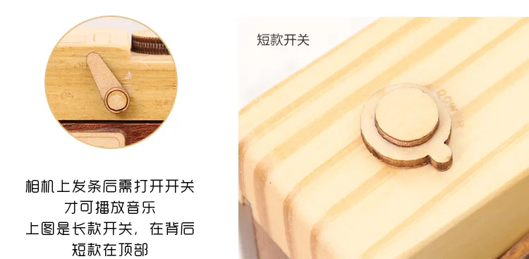 Креативная деревянная камера музыкальная шкатулка украшение для дома ZAKKA День Святого Валентина День рождения Подарочная Музыкальная Коробка reactive ретро модели камеры