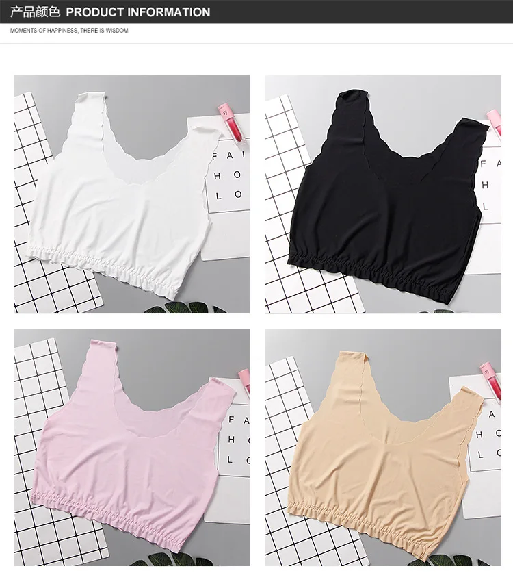 Бесшовные трусики Нижнее белье Женщины Ice Silk Crop Tops Леди Тонкий Обернут
