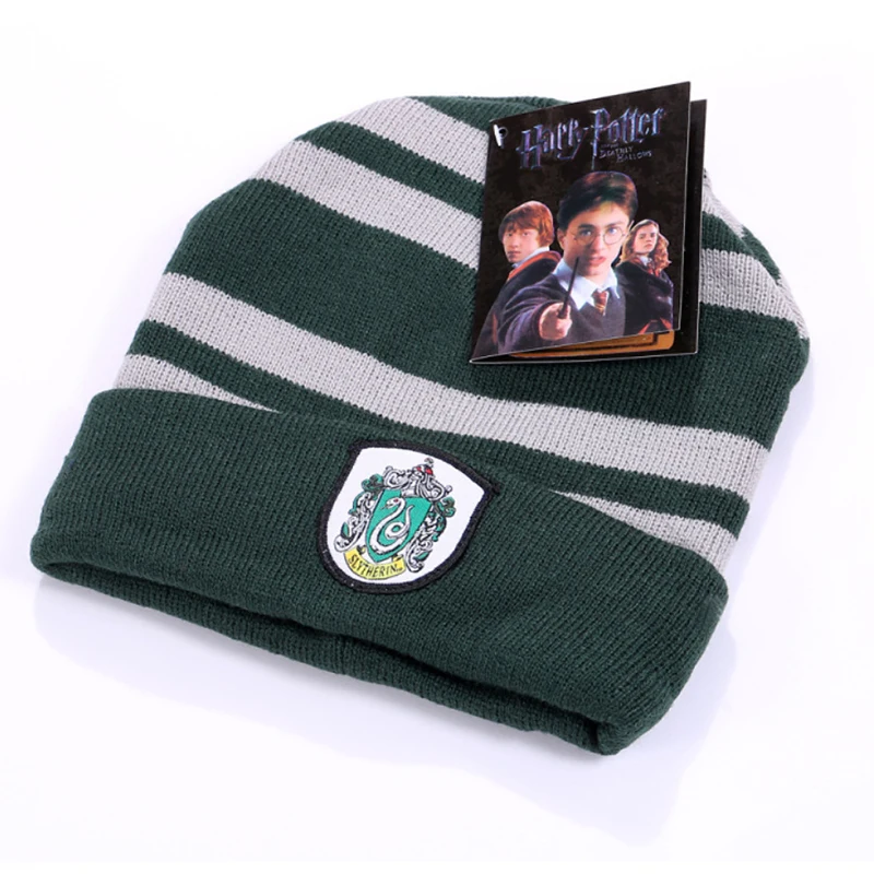 Для взрослых детей Гриффиндор Слизерин Hufflepuff Ravenclaw Косплей шляпа для мальчиков и девочек Аниме Косплей зимние теплые женские шапочки шапки