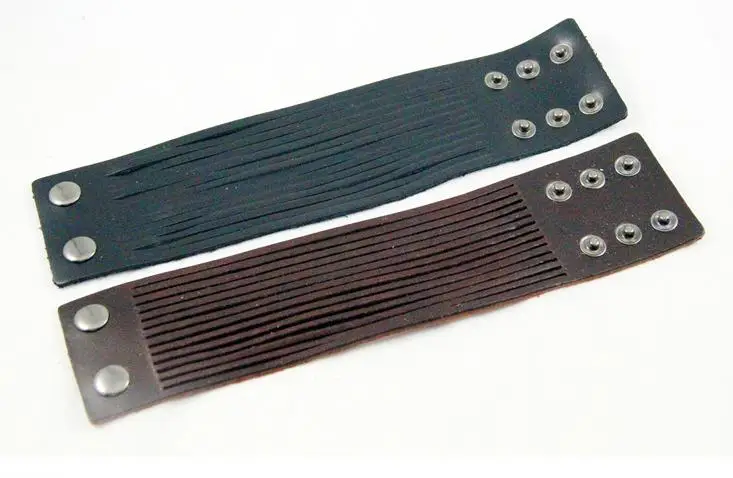 Новинка 2019 кожаный браслет с натуральным лицевым покрытием в стиле панк