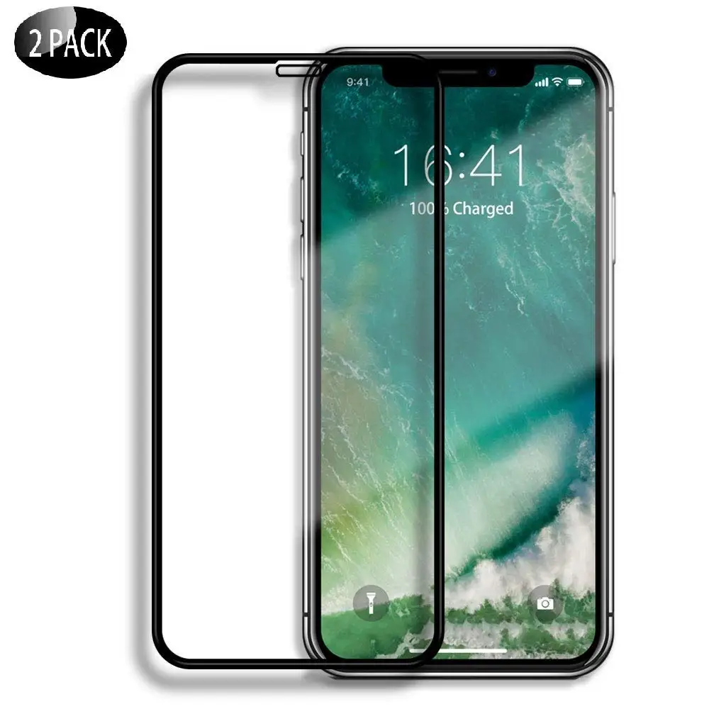 Ascromy 2 шт для iPhone X XS Max закаленное стекло Защита экрана полное покрытие XR 7 Plus 8 6 6S