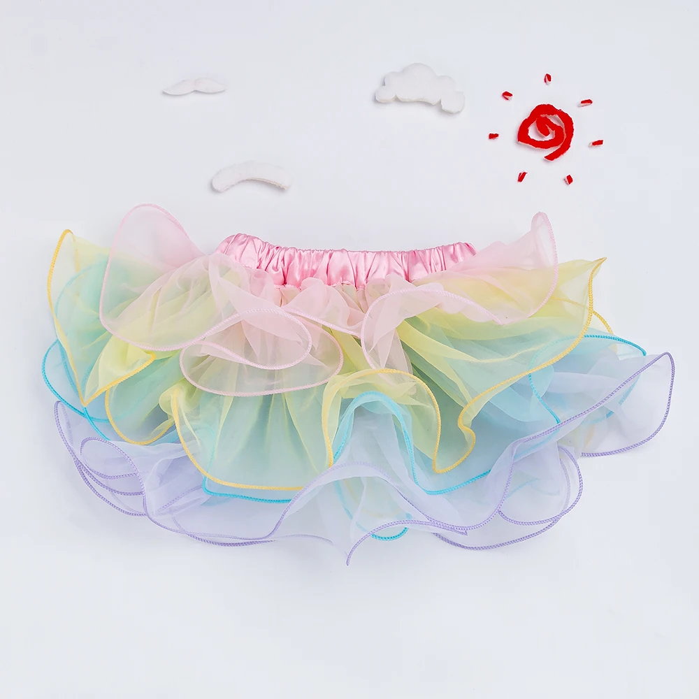 

Baby Girl Chiffon Skirt Girls 2020 Tutu Dancewear Ruffles Lace Pettiskirt Pink Rose Red Purple Leopard Kids Clothes