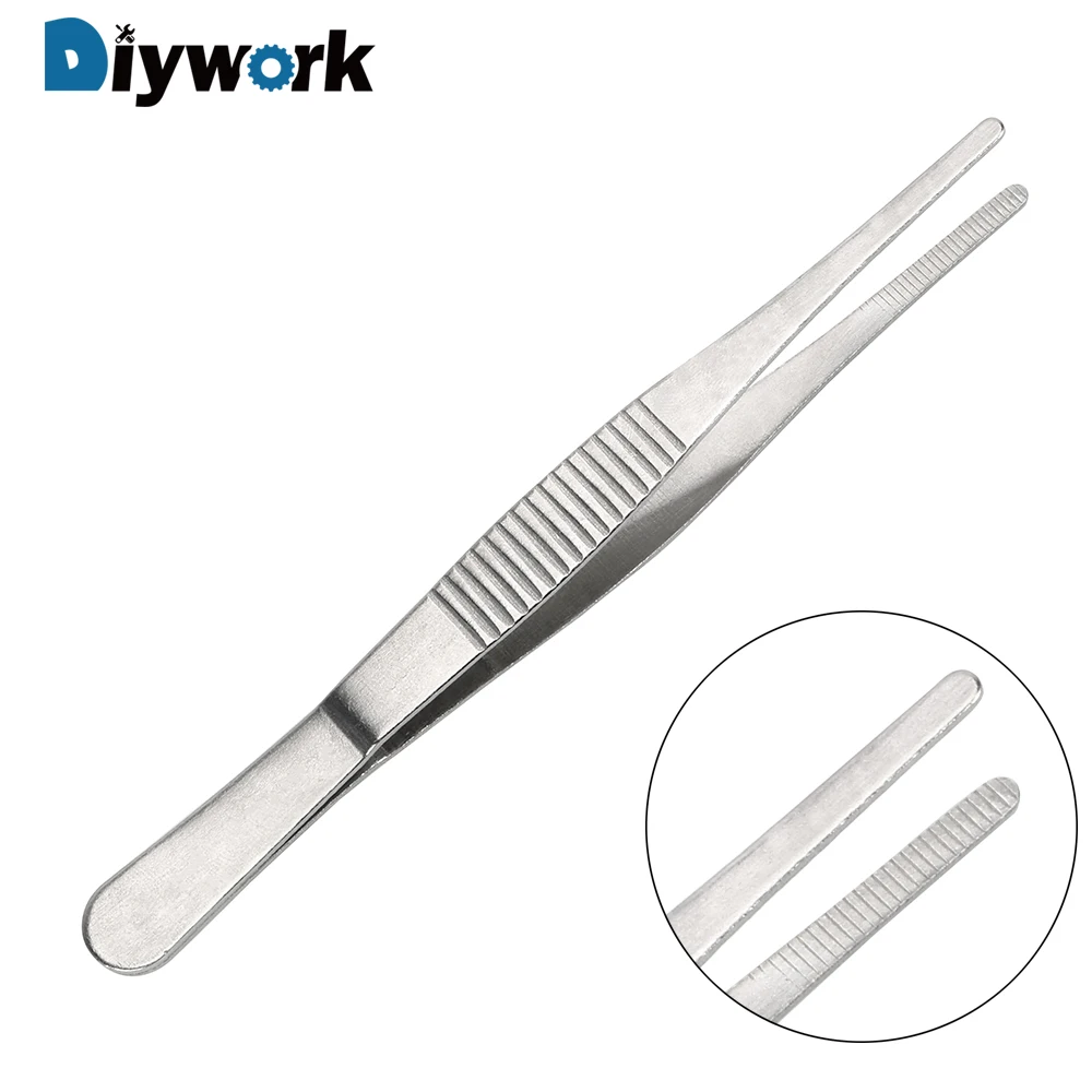 DIYWORK нержавеющая сталь длинные Щипцы для барбекю пинцет с зубами Домашний
